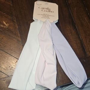 Camila Coelho Trio Performance Headbands — White, Pale Pink, Lavender
